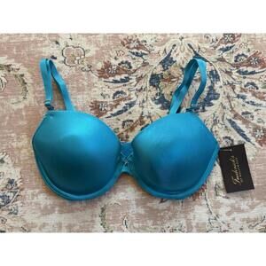 Frederick's of Hollywood Exxtreme Cleavage Bra Push Up Blue 32D